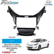 Moldura 9" Fiamon para Hyundai Elantra 2011 até 2015 sem rádio original.