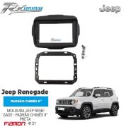 Moldura 9" Fiamon para Jeep Renegade (2015 a 2019) - Preta