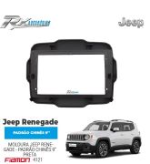 Moldura 9" Fiamon para Jeep Renegade (2015 a 2019) - Preta