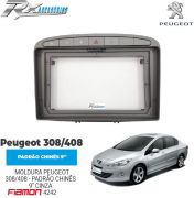 Moldura 9" Fiamon para Peugeot 308 e 408 (2007 até 2013) - Cinza
