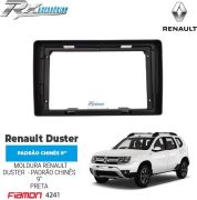 Moldura 9" Fiamon para Renault Duster (2014 a 2017) - Preta