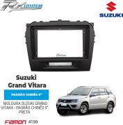 Moldura 9" Fiamon para Suzuki Grand Vitara (2016 até 2019) - Preta