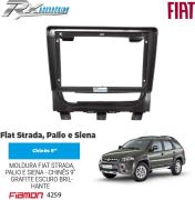 Moldura 9" Fiat Palio, Strada (Normal, Adventure e Weekend) e Siena 2013 a 2019