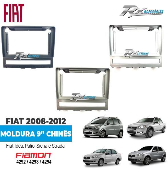Moldura 9 Polegadas Fiamon para Fiat Idea, Palio, Siena e Strada (2008 até 2012)