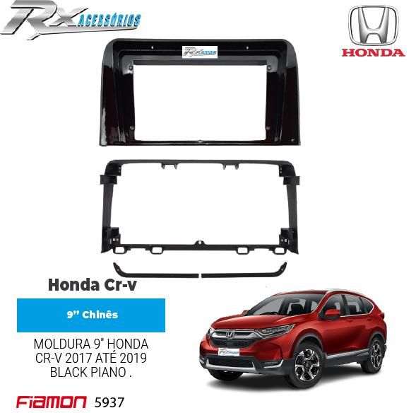 Moldura 9 Polegadas Fiamon para Honda CRV 2017 até 2019 - Black Piano