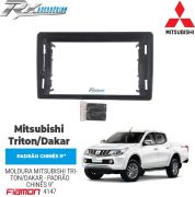 Moldura 9 Polegadas Fiamon para Mitsubishi Triton / Dakar (2009 até 2019) - Preta 