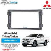 Moldura 9 Polegadas Fiamon para Mitsubishi Triton / Dakar (2009 até 2019) - Preta 