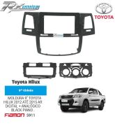 Moldura 9 Polegadas Fiamon para Toyota Hilux 2012 até 2015 - Black Piano