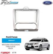 Moldura 9 Polegadas Ford Focus - (2009 a 2013) - Prata