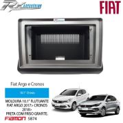 Moldura Fiamon flutuante 10.1 polegadas Fiat Argo (2017 em diante) e Cronos (2018 em diante).