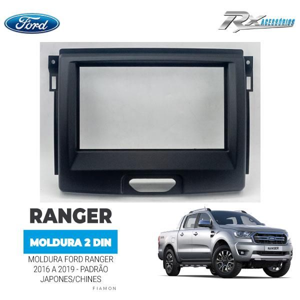 Moldura 2 DIN Fiamon Ford Ranger 2016 Até 2021