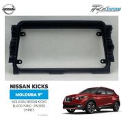 Moldura Nissan Kicks 9 Polegadas  Black Piano 