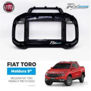 Moldura Fiat Toro Padrão 9 Polegadas  Preto Fosco