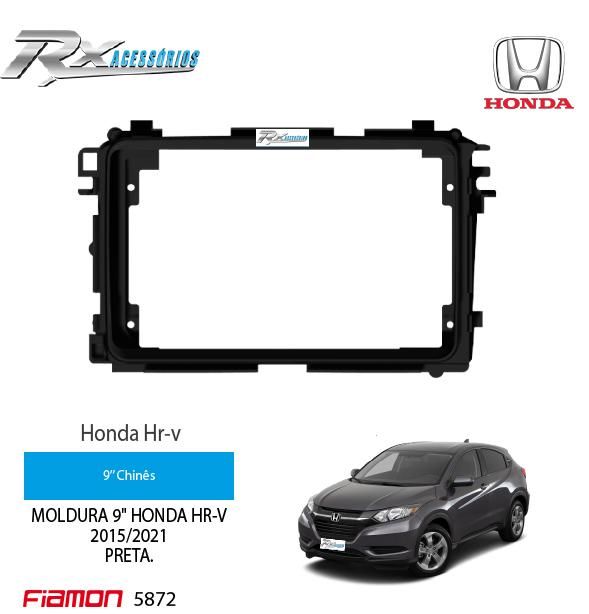 Moldura flutuante 9 polegadas Honda HR-V 2015 até 2021 - Black Piano