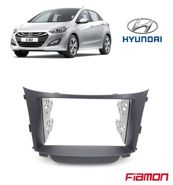 Moldura 2 DIN Hyundai I30 2014 e 2015 - Preta