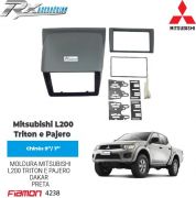 Moldura 9 / 7 Polegadas Fiamon para Mitsubishi Triton / Dakar (2009 até 2016) - Preta
