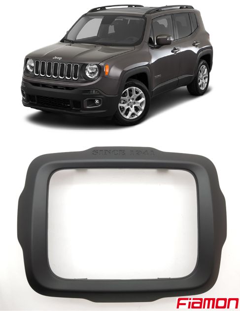 Moldura Pcd Fiamon Para Jeep Renegade 2015 Até 2021 - Preta