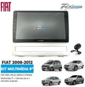 Kit Multimídia 9" Para Fiat Idea, Palio, Siena e Strada 2008 até 2012 - C/ Câmera de ré