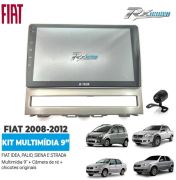 Kit Multimídia 9" Para Fiat Idea, Palio, Siena e Strada 2008 até 2012 - C/ Câmera de ré