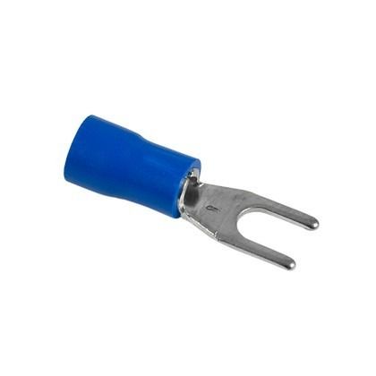 Terminal Garfo Azul 2,5mm - Embalagem Com 100 Unidades